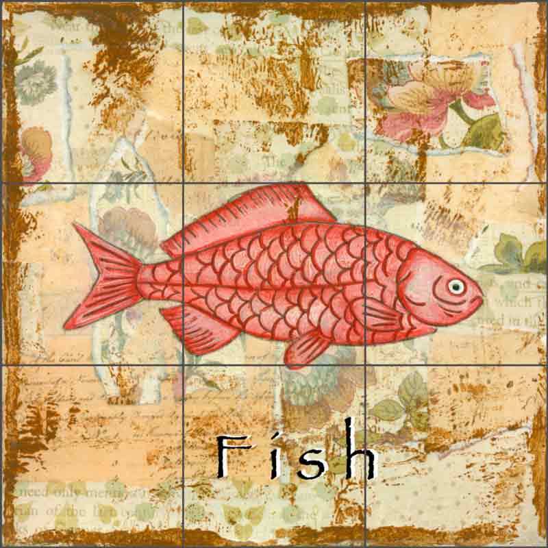 Ceramic Tile Mural Backsplash McKenna Sea Life Fish Undersea Art CCI-BRI255