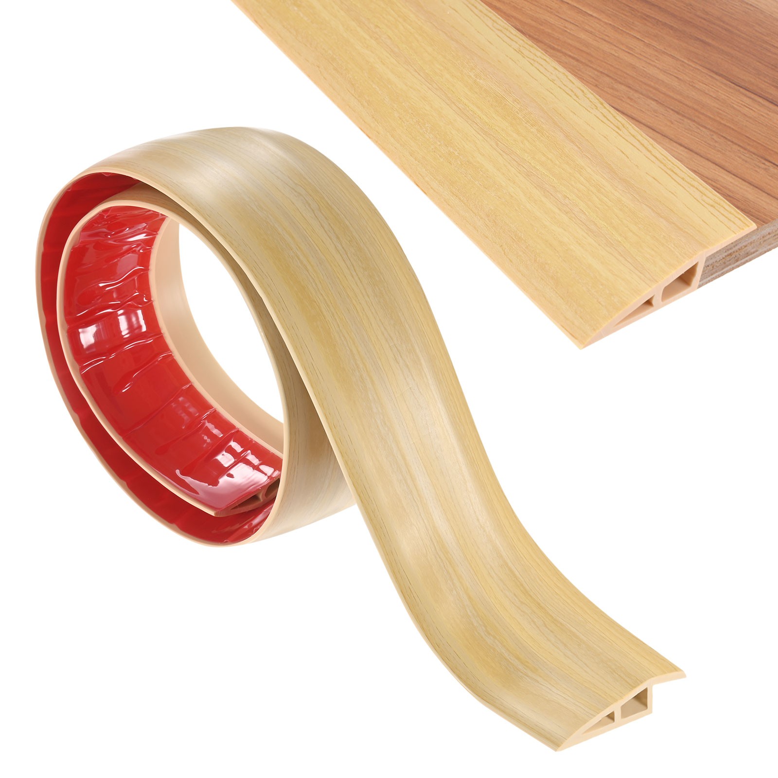 Floor Transition Strip, Floors Heights Within 3/5Inch(15mm)[Raw Wood Grain]