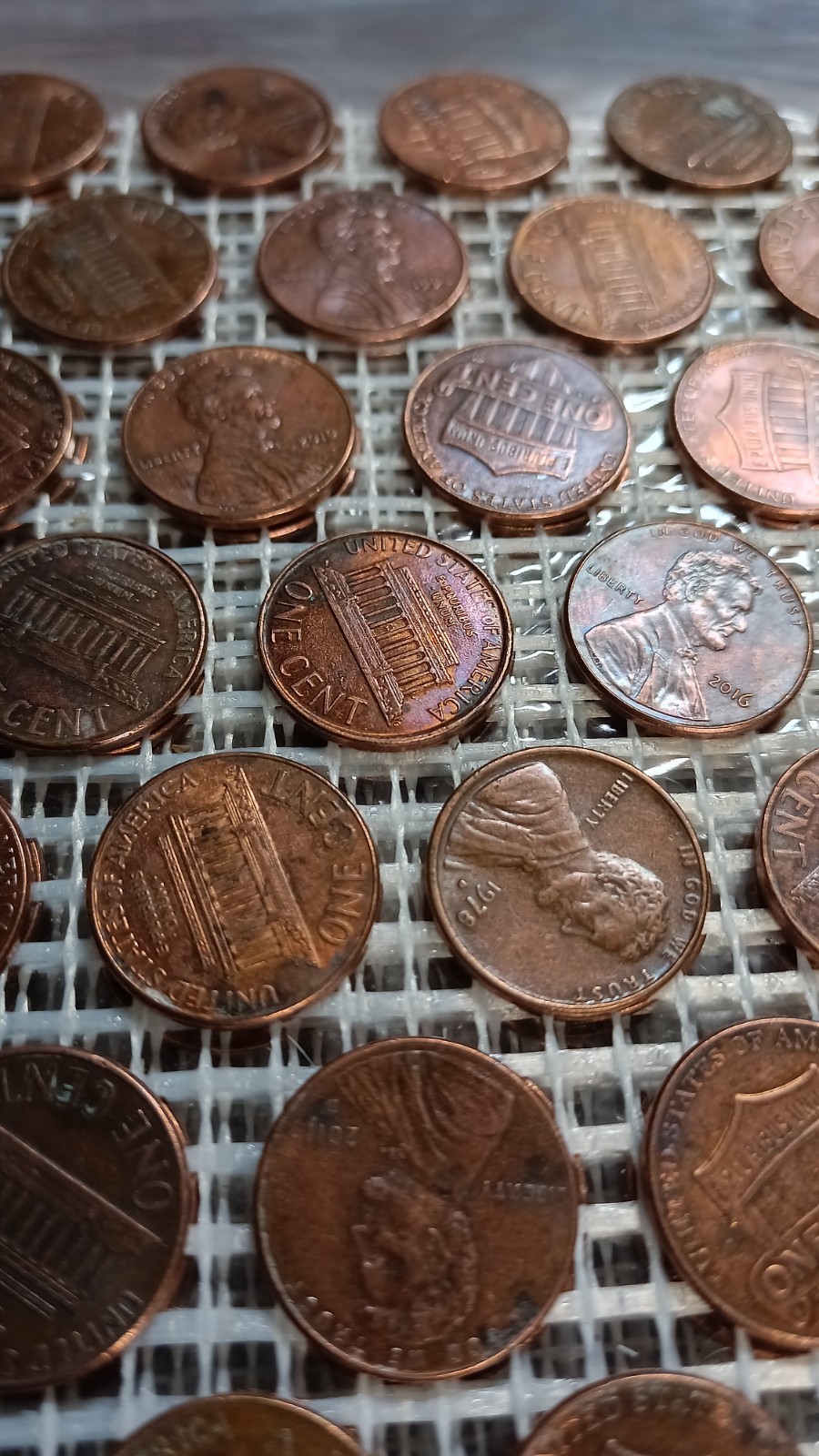 US Copper Circulated Penny LARGE Tile Sheets – Antiqued – for Floor or Wall Art