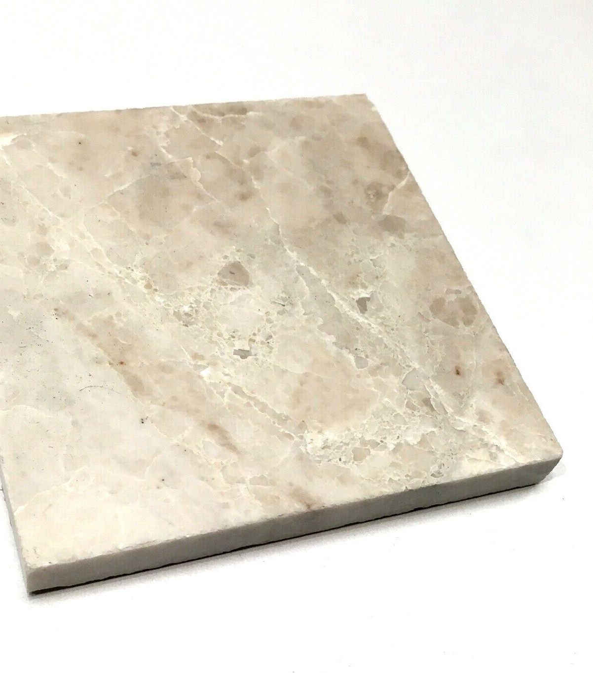 4×4 Cappuccino Beige Brushed Finish Marble Tile Backsplash Floor Wall (1 SF)