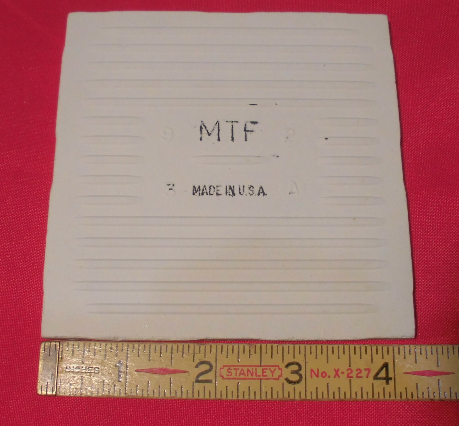 1 pc. Off-White Creamy 4-1/4″ Glossy Ceramic Tile by Monarch Tile Co. USA New