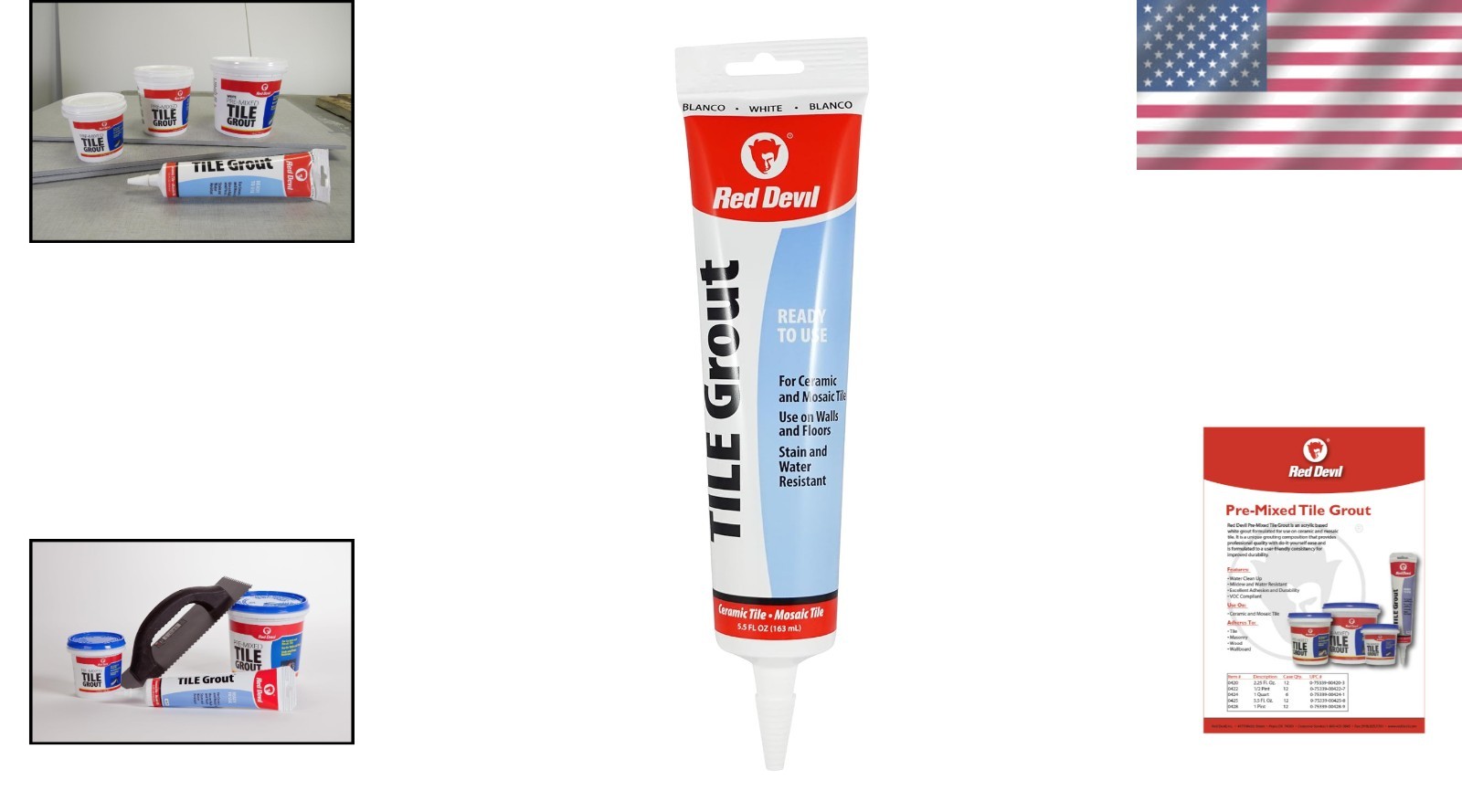 5.5 oz. Pre-Mixed Water Resistant Tile Grout for Ceramic & Mosaic Applications