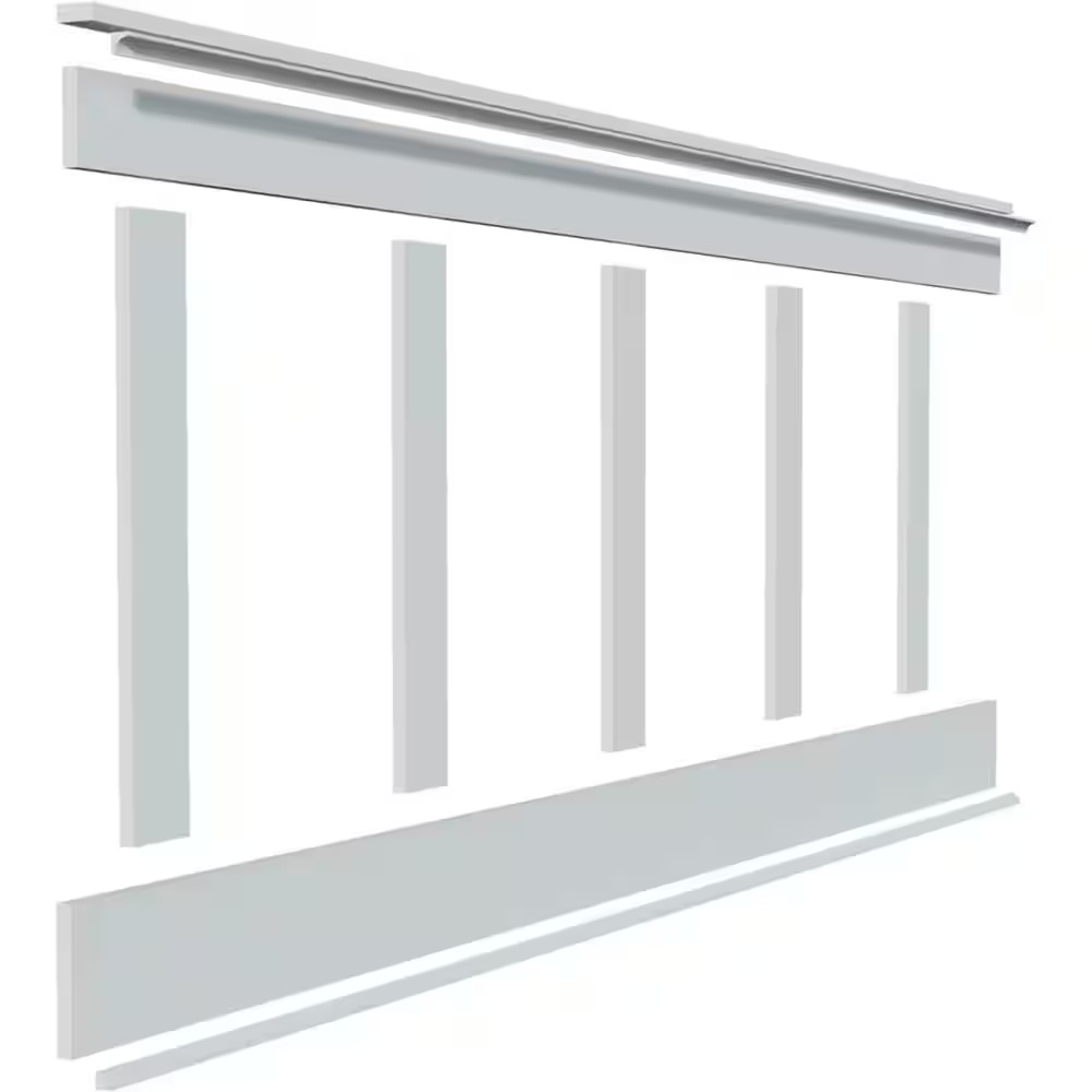 5/8 In. X 96 In. X 32 In. Expanded Cellular PVC Deluxe Shaker Wainscoting Mouldi