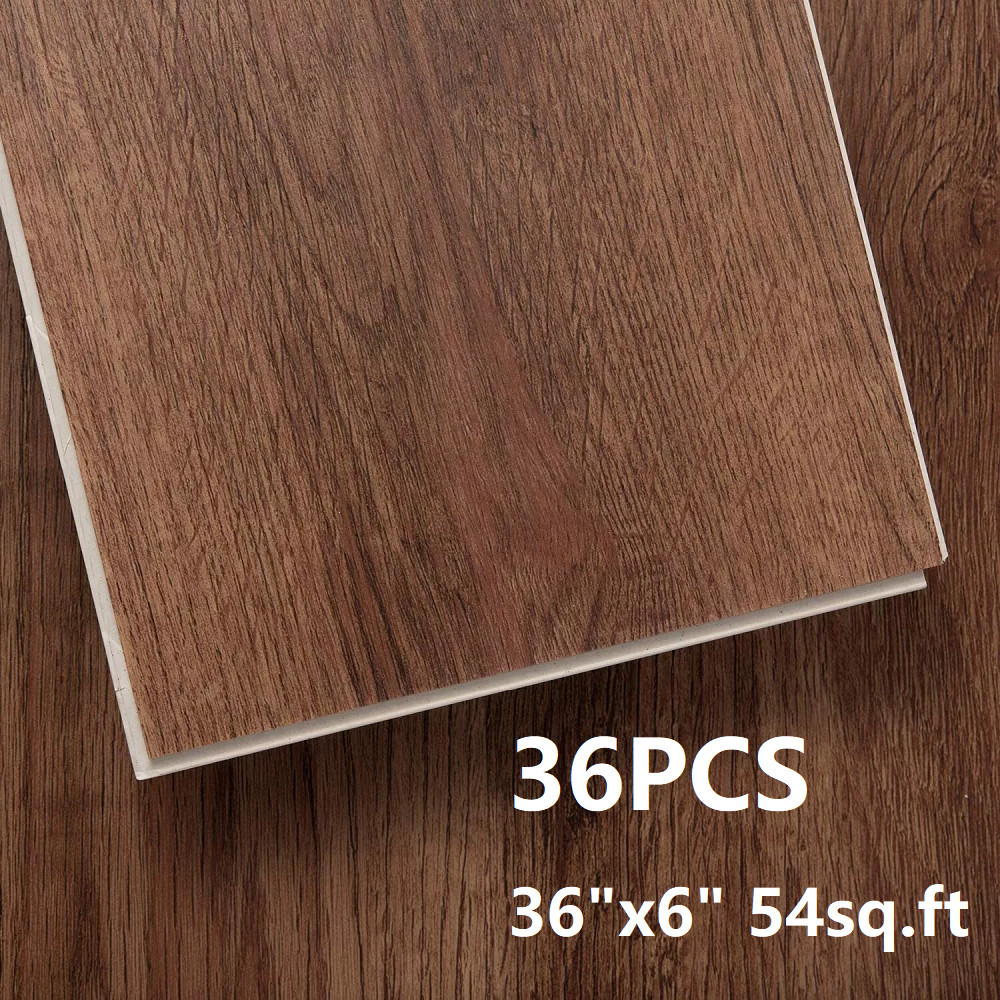 36PCS 36″x6″ Self-Adhesive PVC Vinyl Floor Plank Wood Tiles Peel Stick 2mm Thick