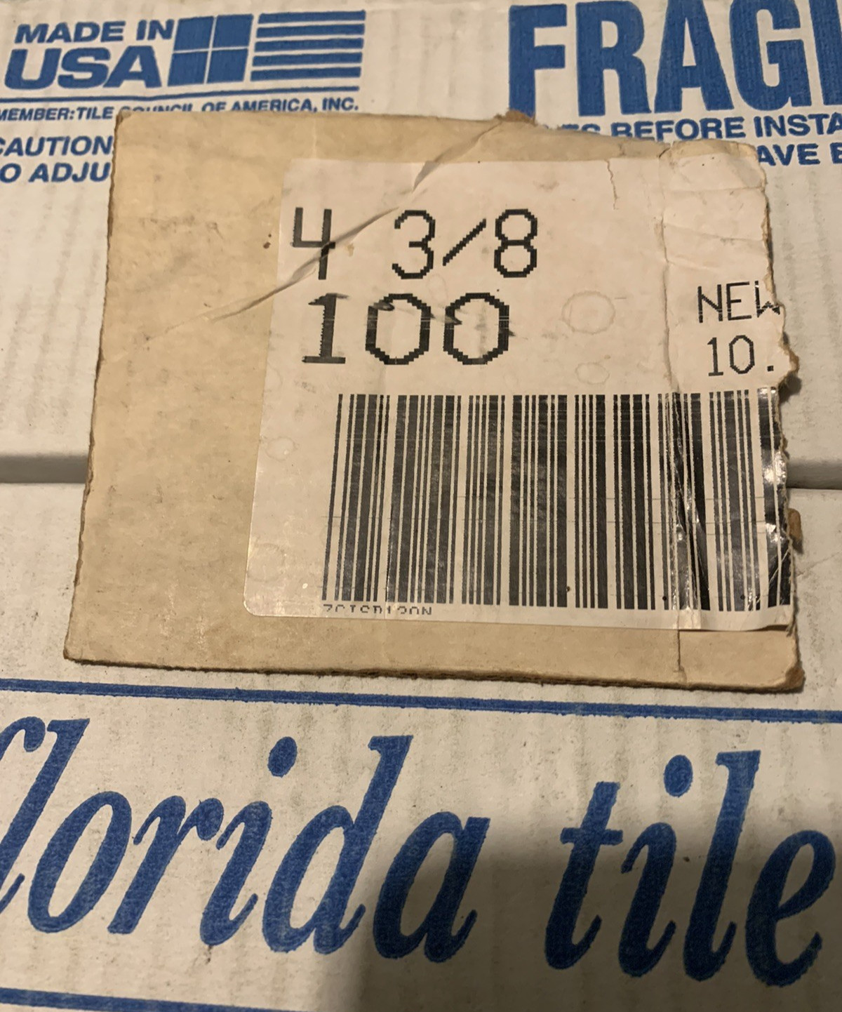 New Vintage Florida Ceramic Tile New White #100 Gloss 4 3/8″ x 4 3/8″