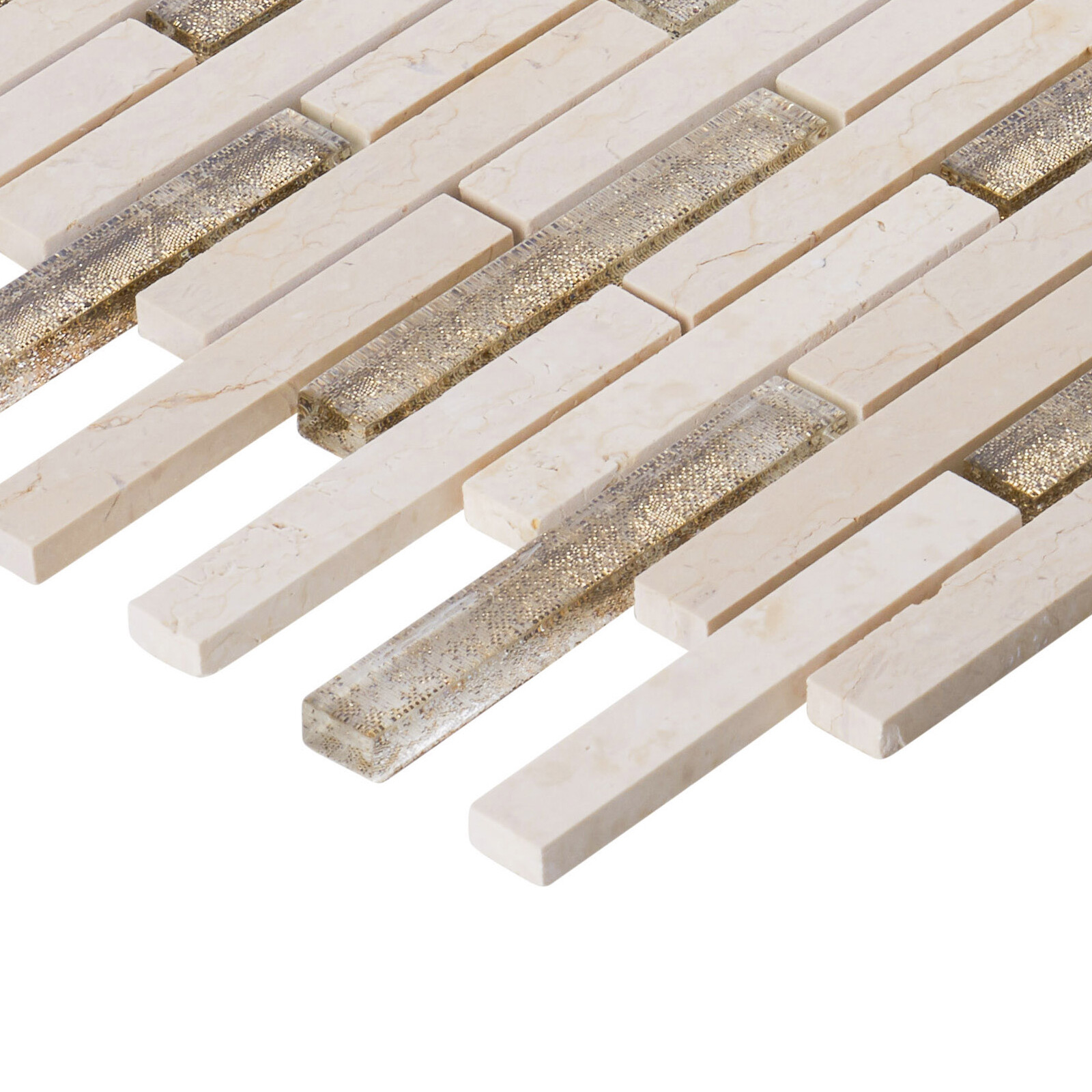 Beige Sand Crema Marfil Marble Stone Glass Mosaic Tile Kitchen Wall Backsplash