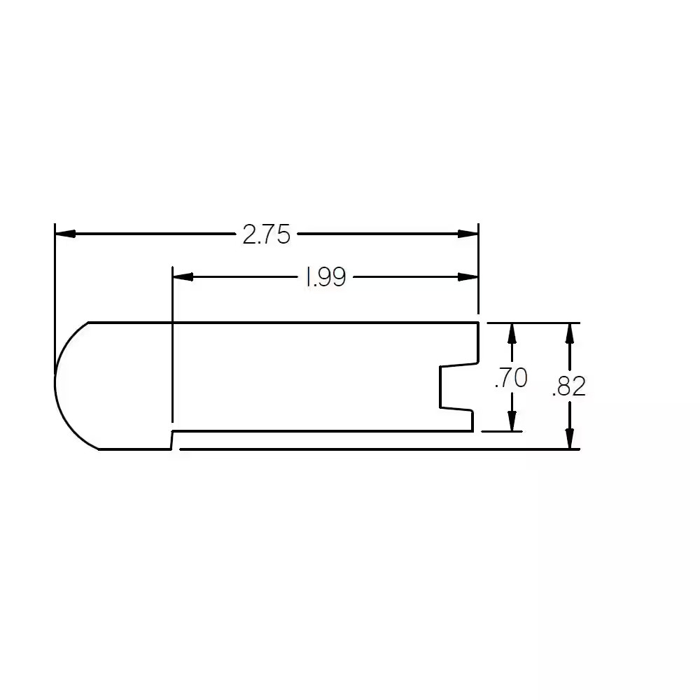Plato 0.75 In. T X 2.78 In. W X 78 In. L Hardwood Stair Nose