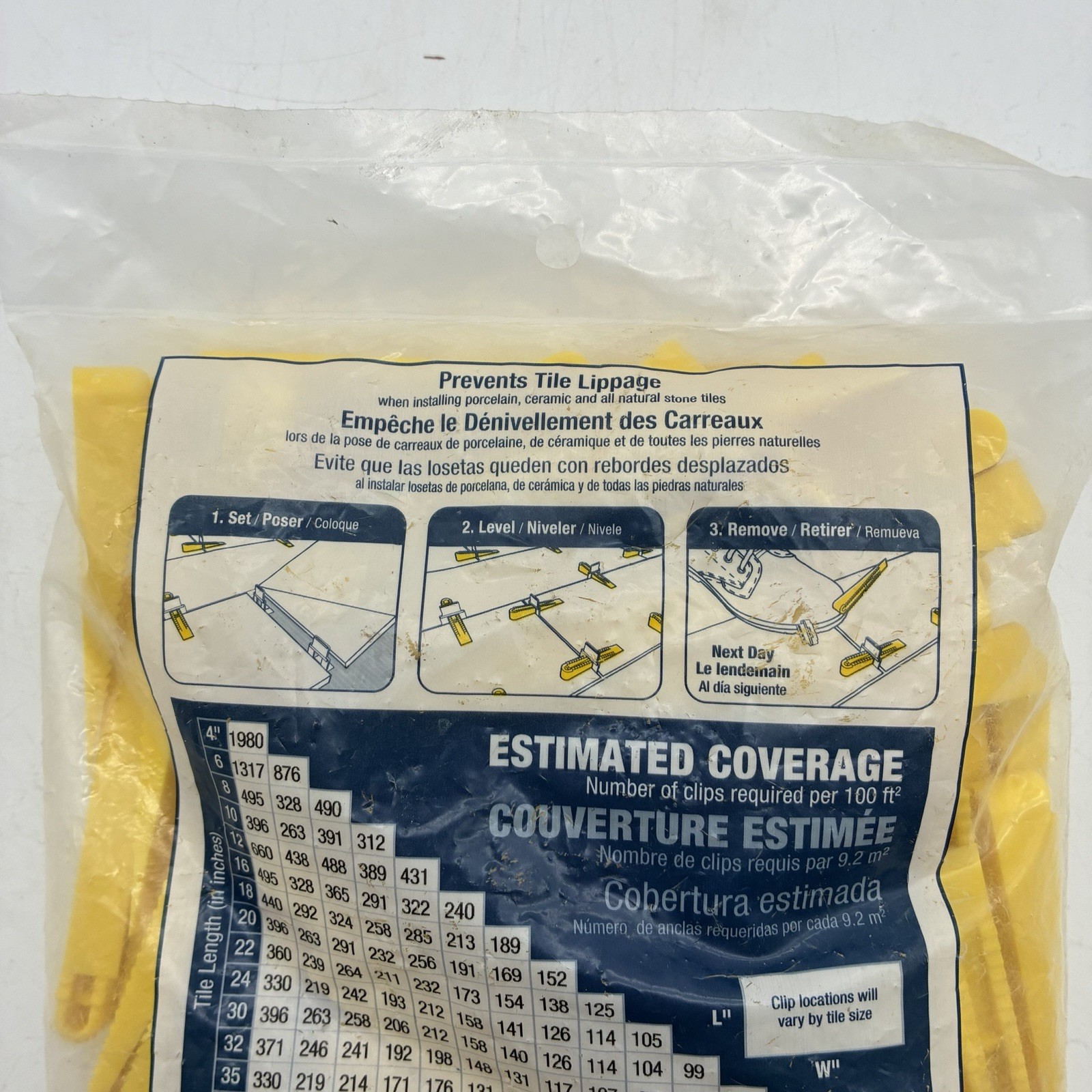 QEP Lash Tile Leveling Wedges 100 Ct Bag Part B New in Package No. 99726 USA