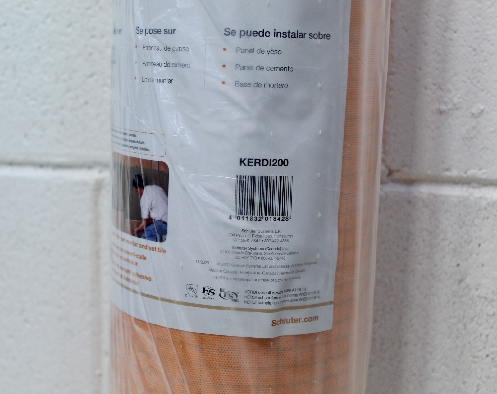 Schlüter Kerdi 200 Waterproofing Membrane KERDI200 323 sq. ft., 3’3″x98’5″