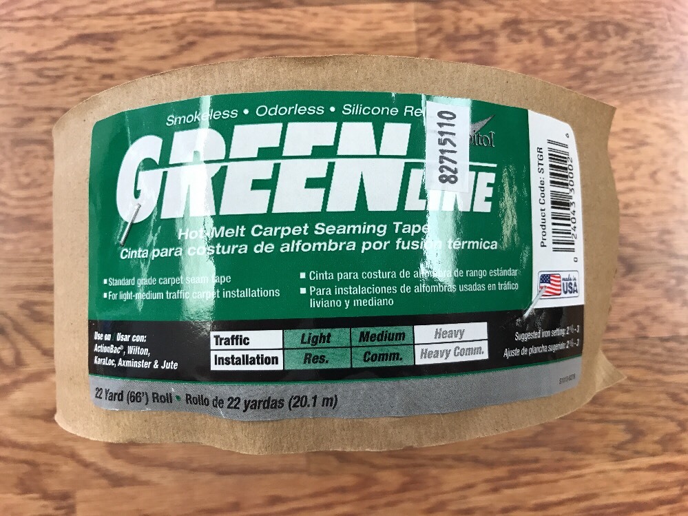 Capitol CX-735 Green Line Carpet Seam Tape, 1 Roll