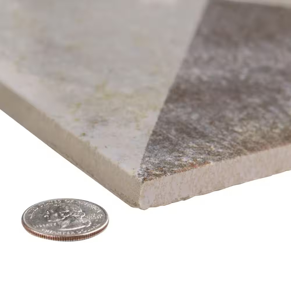 D’Anticatto Decor Triangoli 8-3/4 In. X 8-3/4 In. Porcelain Floor and Wall Tile