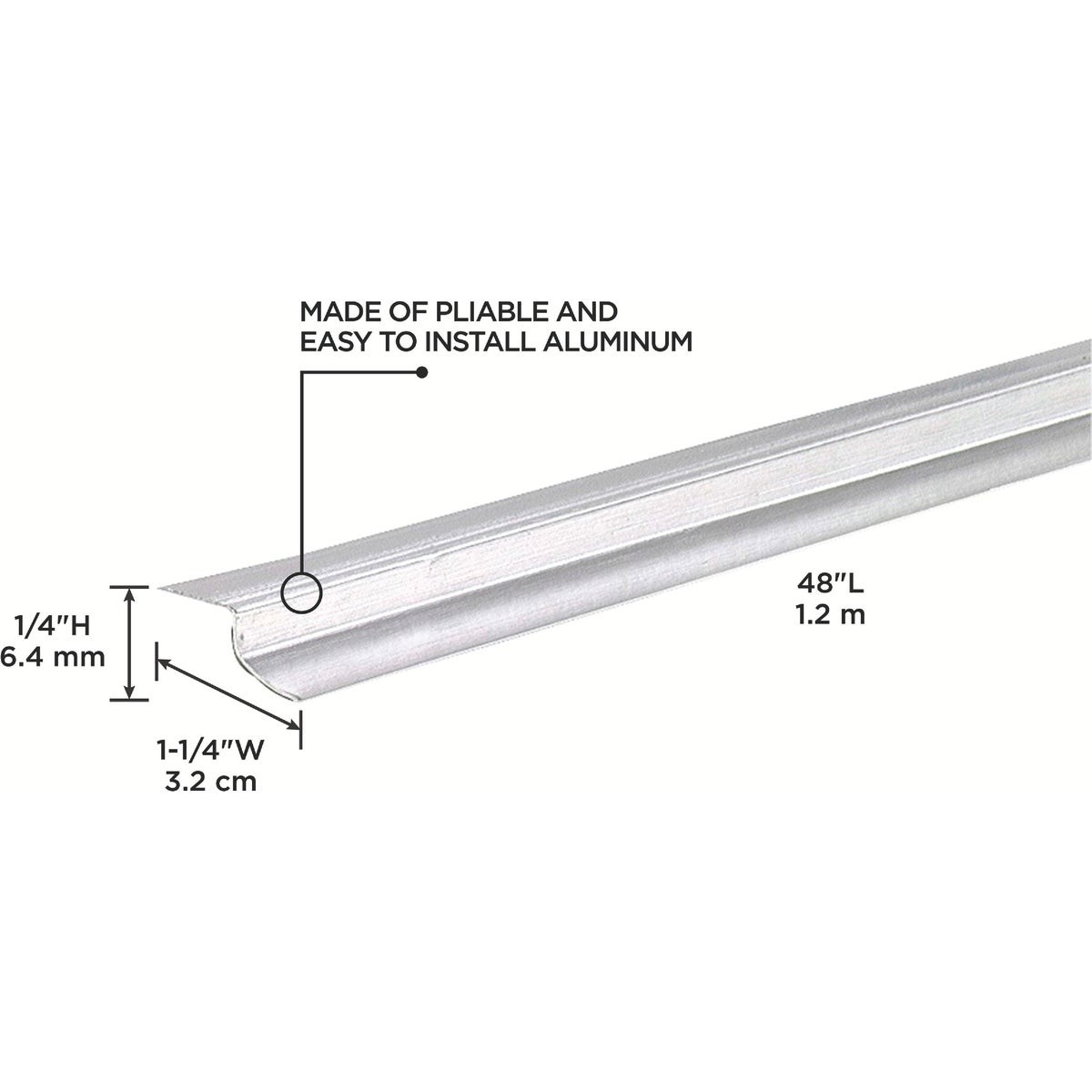 M-D Building Products 48 In. Mill Aluminum Z Bar 65110 Pack of 25 M-D 65110
