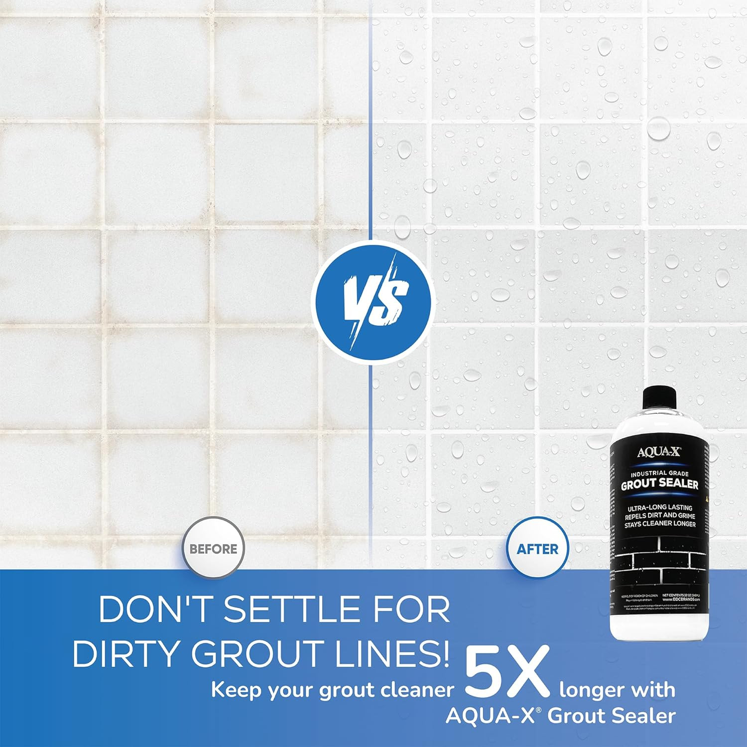 Grout Sealer (1 Qt): Professional-Grade Impregnator Sealant for Shower Tile Grou