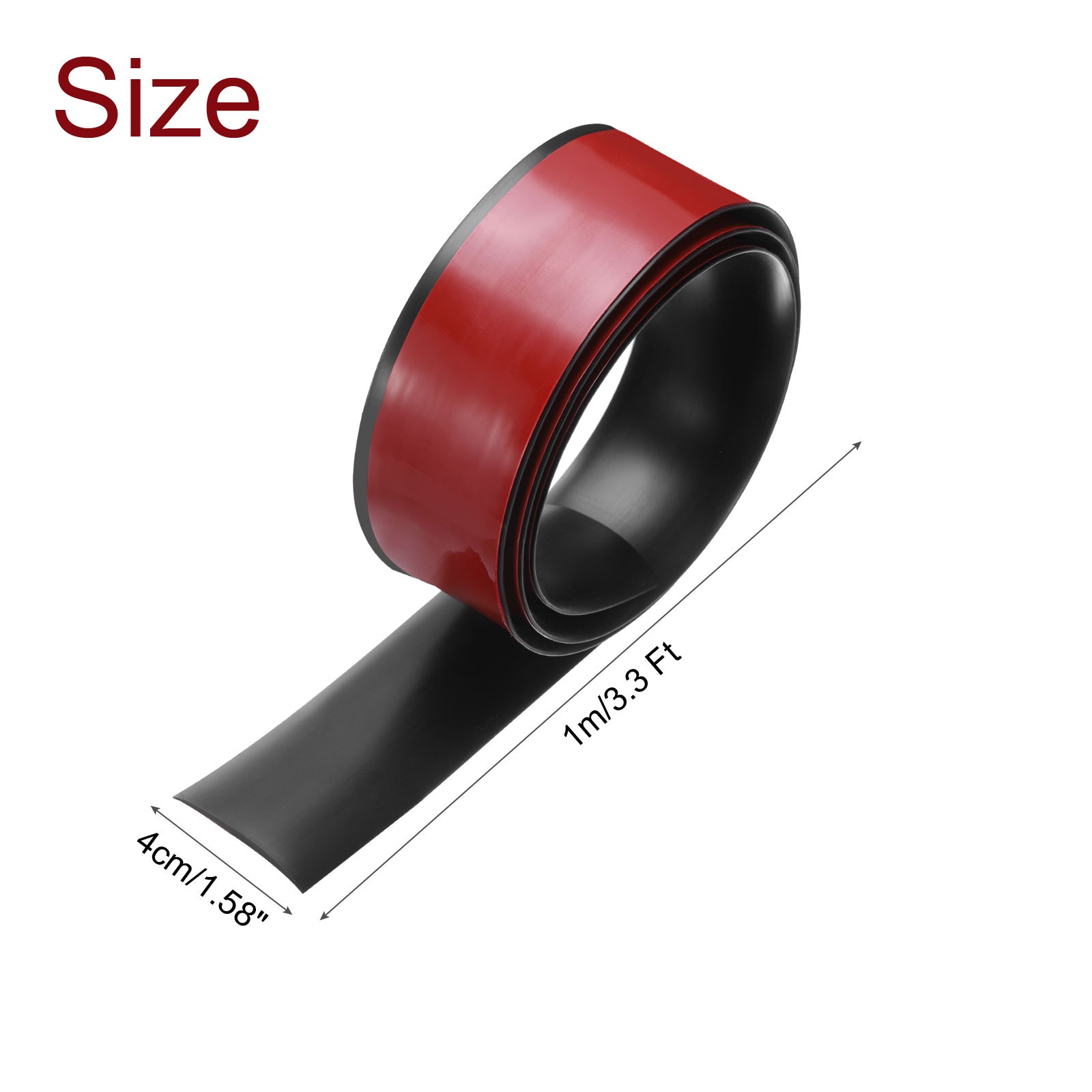 3.3Ft Floor Transition Strip Self Adhesive 1.58″ Flooring Cover Strip Black