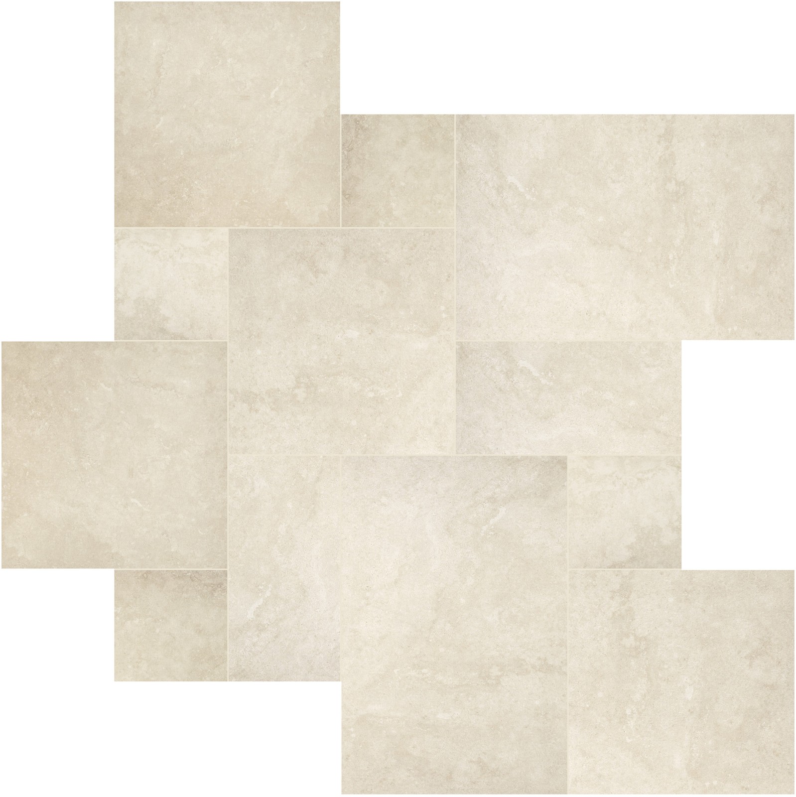 Ackland AKLNPAVAPTM-PL Ava Matte Pattern Porcelain Paver Kit – – Off White