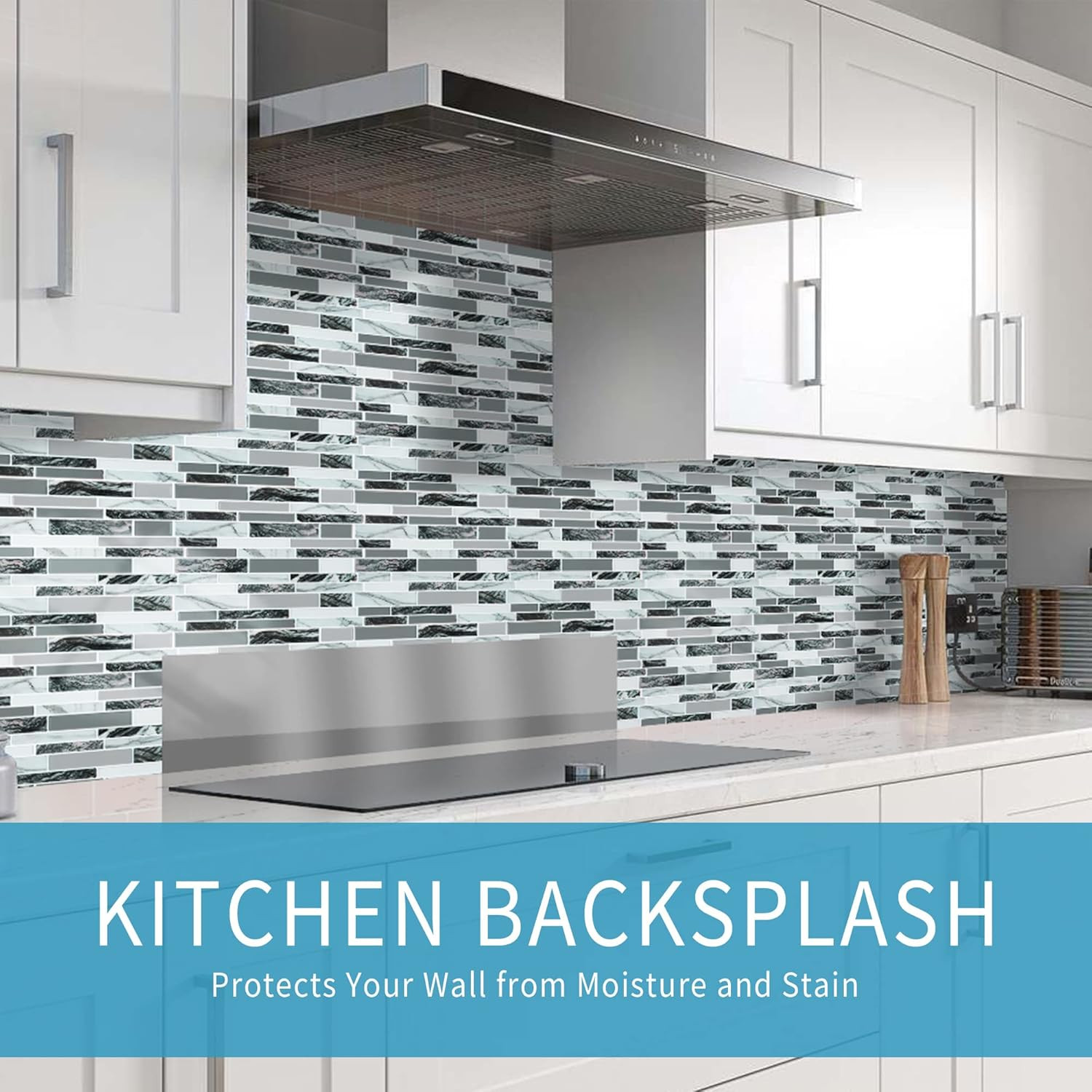 10-Sheet Peel and Stick Tile Backsplash,12 Inchesx12 Inches Premium Wall Sticker