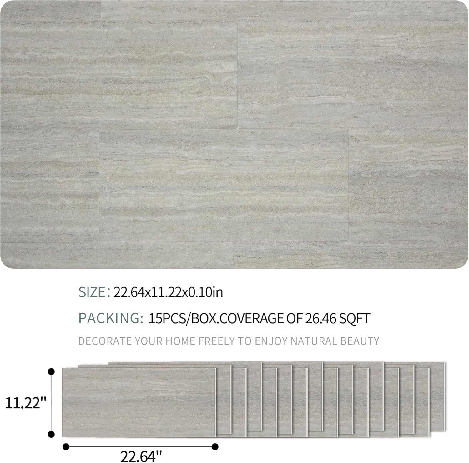 15Pcs Flexible Soft Stone Wall Panels for Indoor/Outdoor Decor