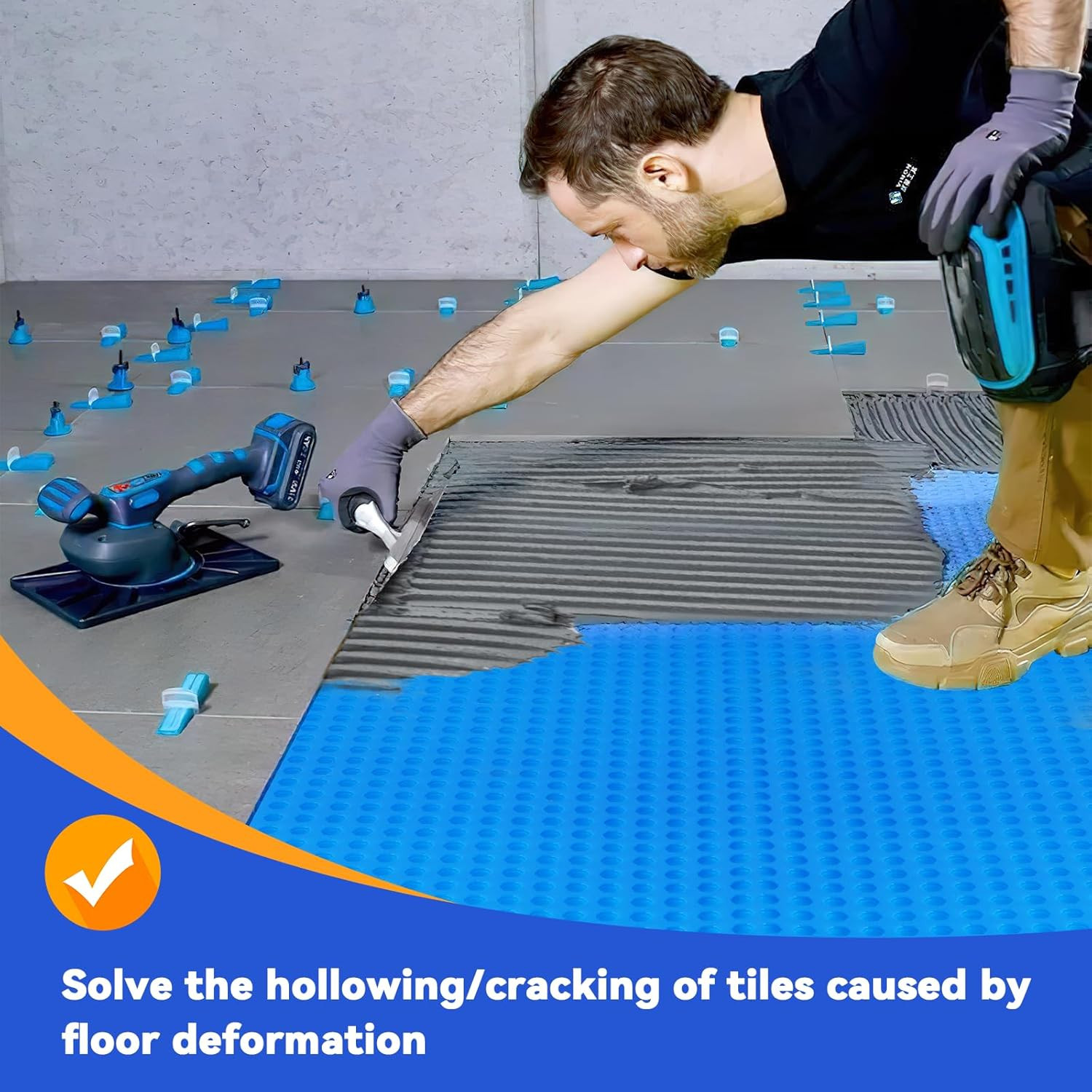 Uncoupling Membrane for Tile, 1/8”(3Mm) Waterproof Flooring Underlayment – 108