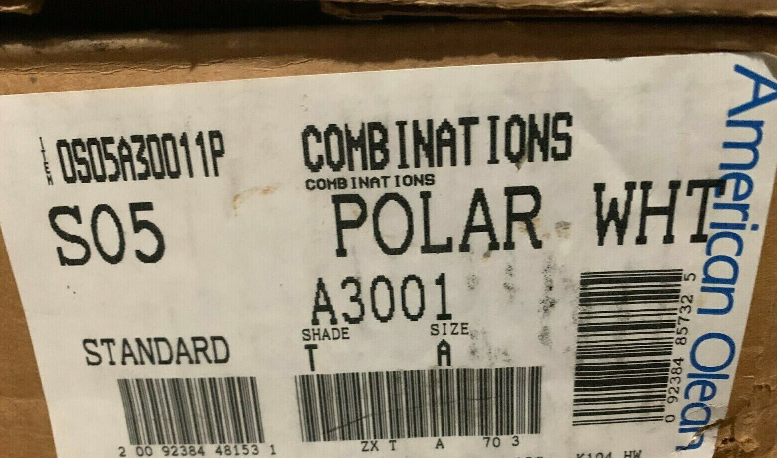 AMERICAN OLEAN COVE BASE A3001 FLAT TOP 4″ X 4″ POLAR WHITE SO5 GLOSS
