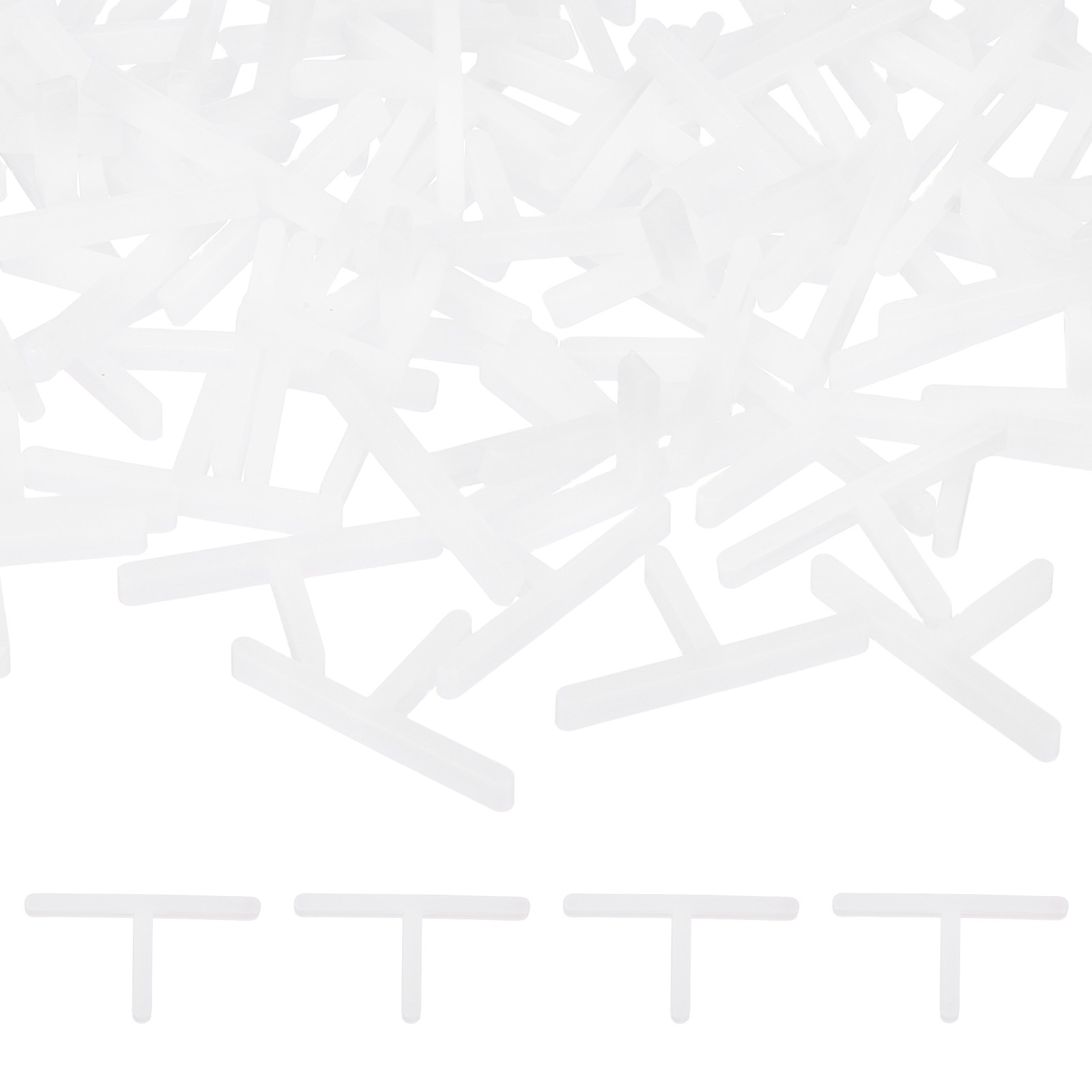 1000 Pcs 2mm / 1/12 Inch Tile Spacers t Type Plastic Spacers White