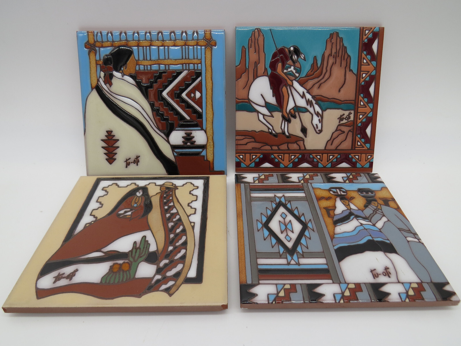 Southwestern Style Tu-Oti and Teissedre Tiles Trivet Coasters Various-You Pick!