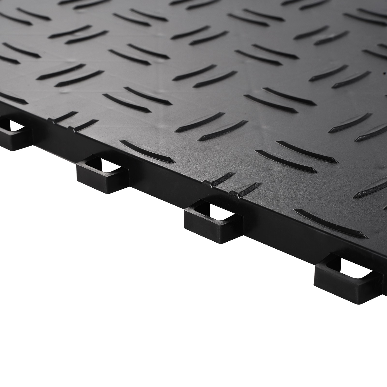 VEVOR Interlocking Garage Floor Tiles 12″x12″ 50 Pack Bulk Black Flooring Tiles