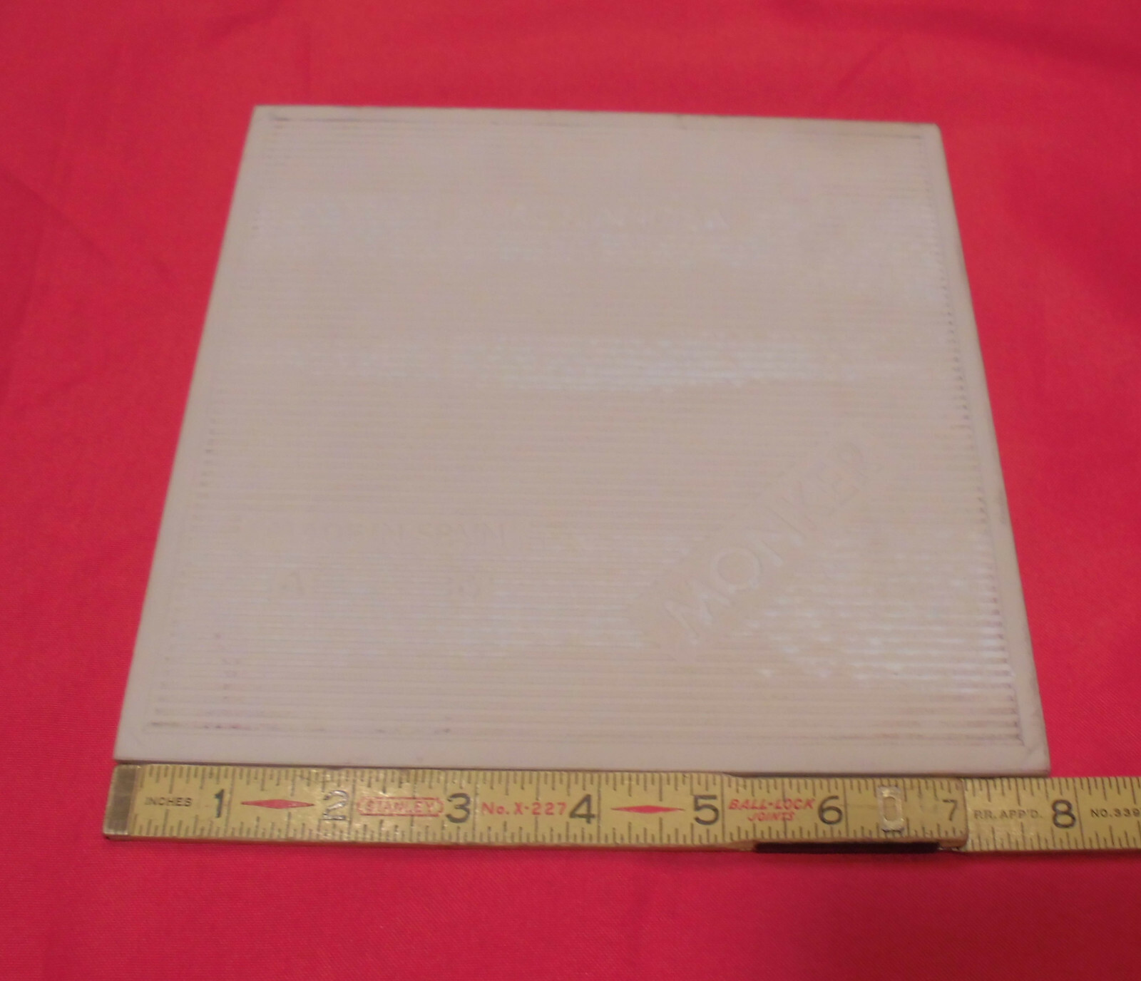 1 pc. 8″ X 8″ *Off White + Gray-Brown Swirls; Ceramic-Porcelain Floor Tile NEW