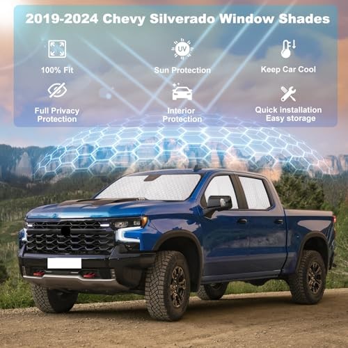 2019-2024 Silverado Window Shades | 6 Layers LZW-QZ-2019-2024 Silverado