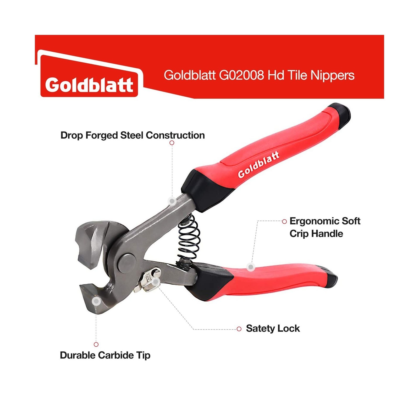 2-Piece Glass & Ceramic Tile Nipper Set, Wheeled & Heavy Duty Pliers