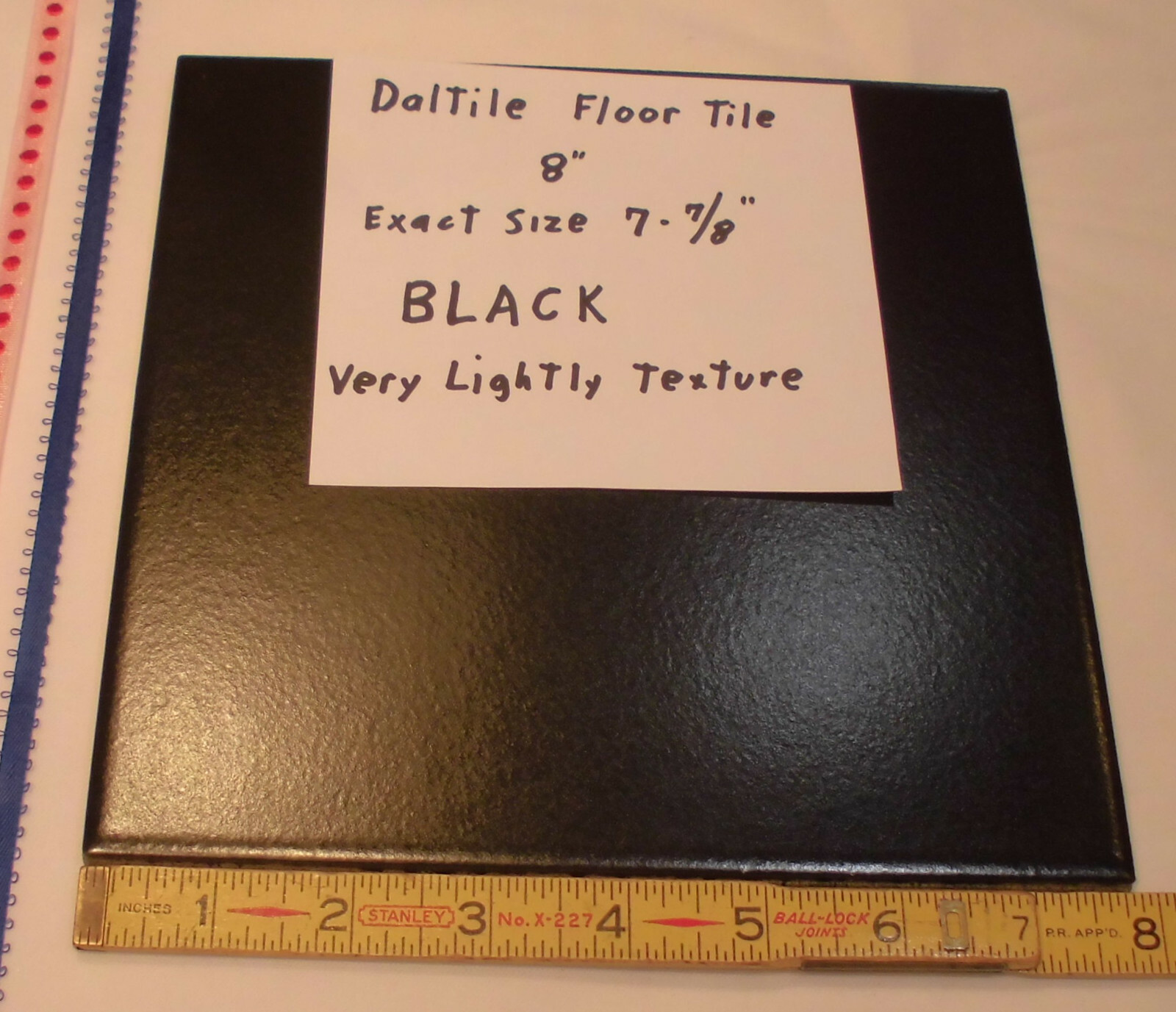 1 pc. *Vintage Solid Black* 8″ X 8″ by Daltile Ceramic/Porcelain Floor Tile NEW