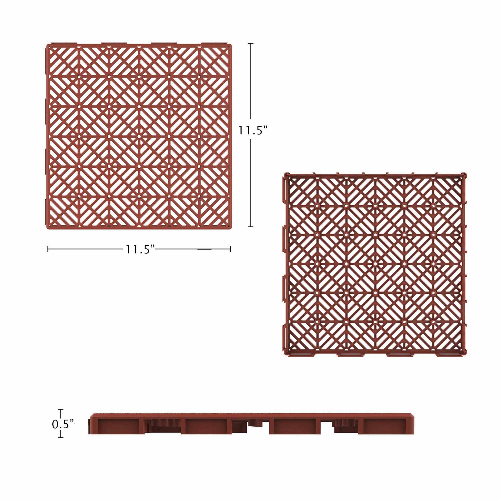 Deck Tiles – 6-Pack Pavers – Polypropylene Interlocking Patio Tiles – Outdoor…