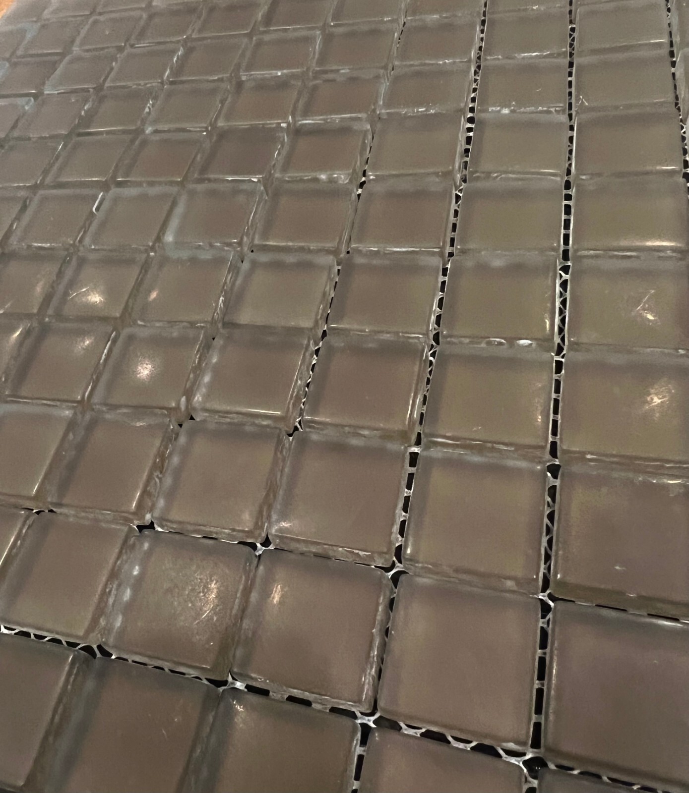 1″X1″ Mocha Glass Mosaic Tile Matte Frosted Finish Backsplash Shower Wall Spa