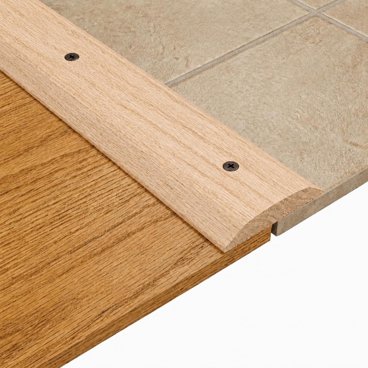 3 FT Red Oak Mini Threshold Seam Binder – 2″ Wide x 5/16″ Thick – Solid Wood