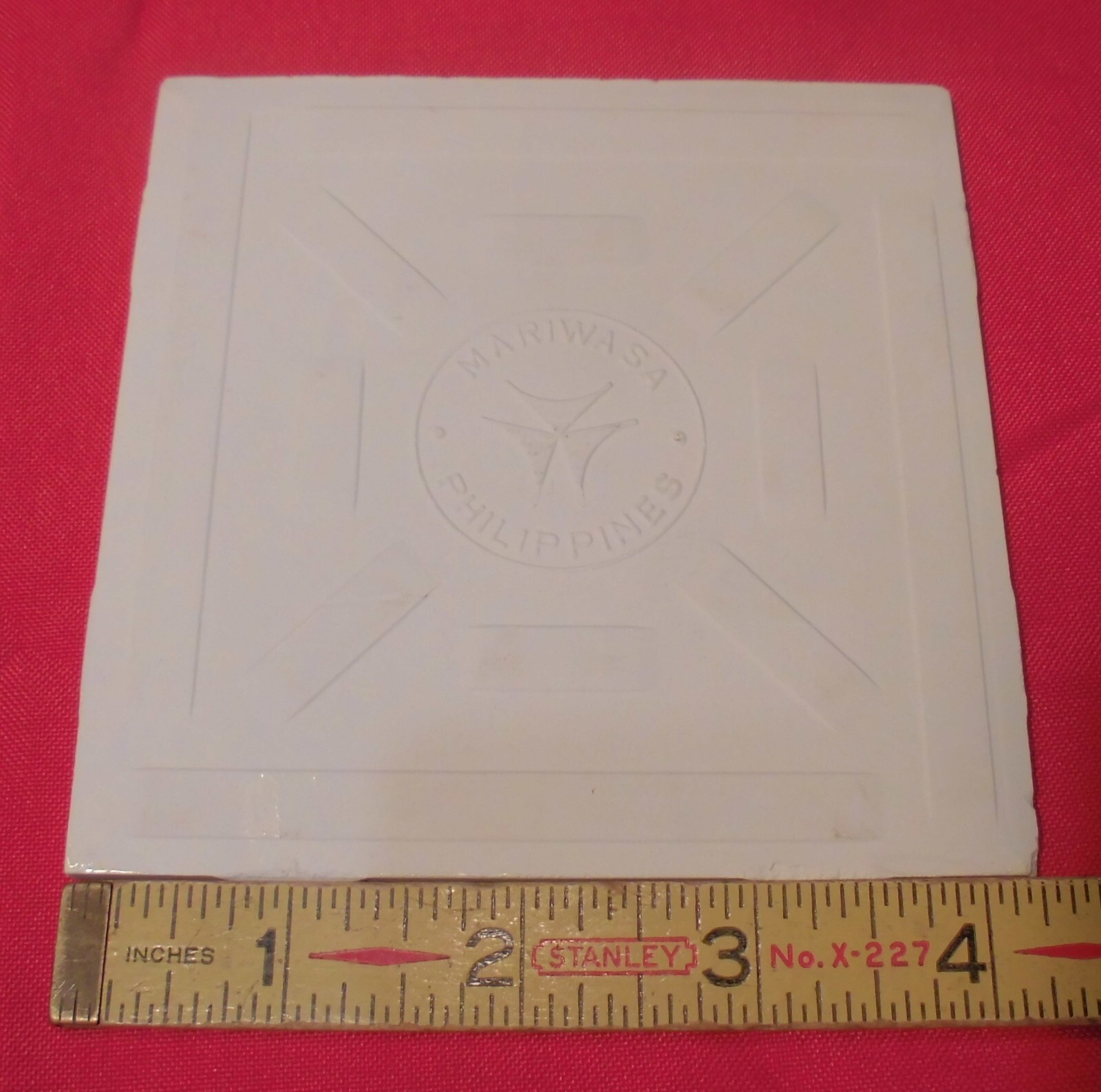 1 pc. Very Light Yellow: 4-1/4″ Glossy Ceramic Tile, 1/4″ Thick, by Mariwasa Co.