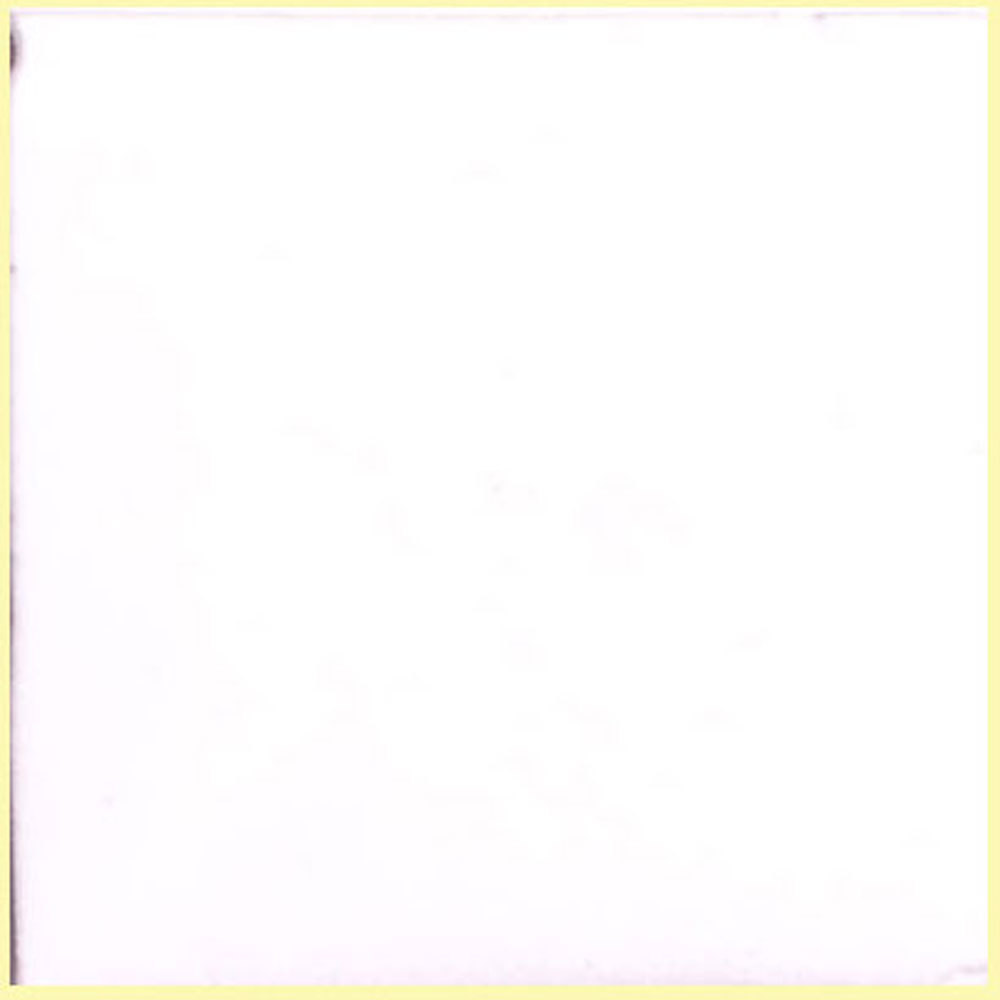 S#016) Mexican Tile sample Ceramic Handmade 4×4 inch, PURE WHITE