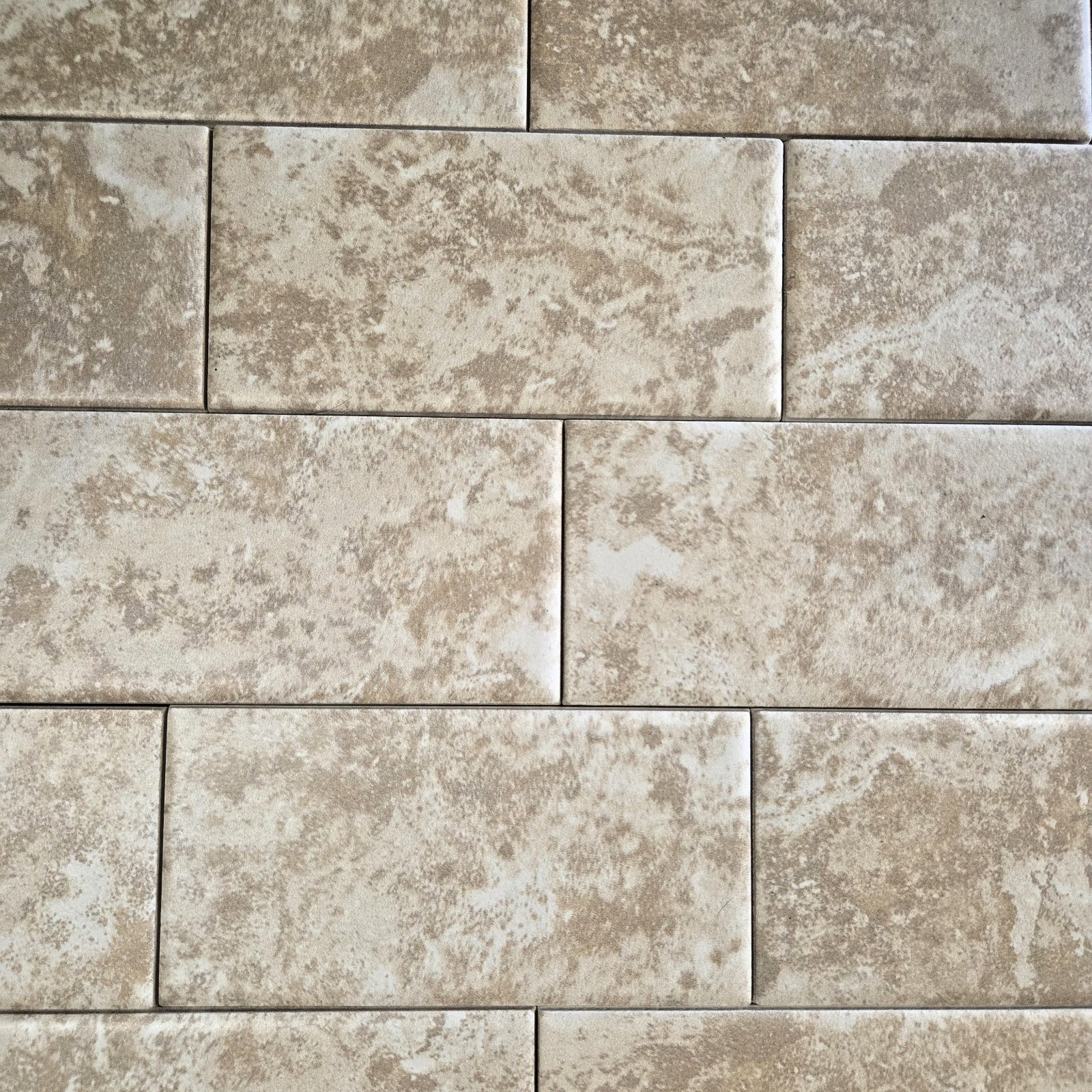 3 X 6 Subway Tile Stone Look Walls, Floors, Shower, Raffia, Rustic 12.5sf