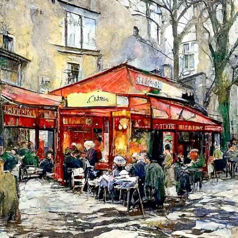 Paris Cafe Accent & Decor Tile Andrea Haase Ceramic Art OB-HAA1703AT