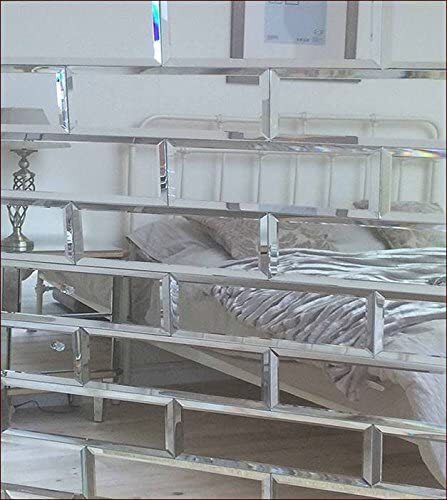 4×12 Wide Beveled Subway Decorative Backsplash Wall Genuine Mirror Tile