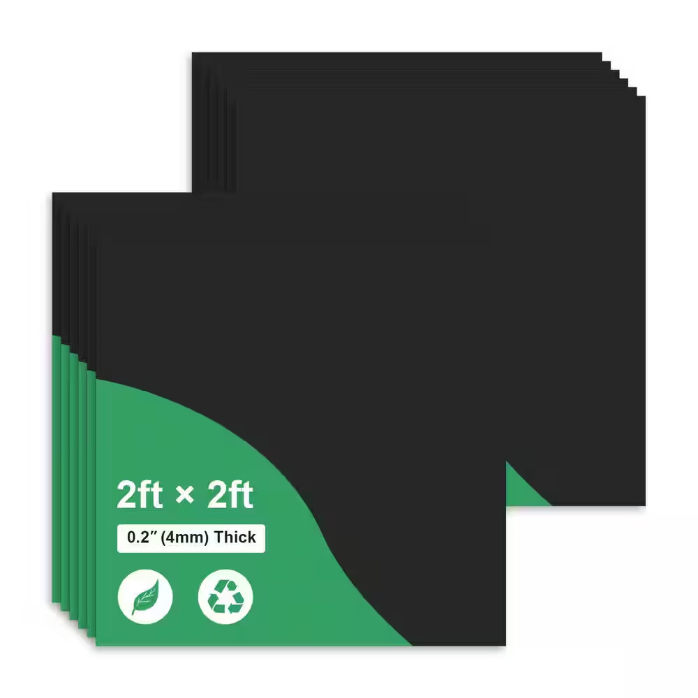 Black 2 X 2 Ft. Decorative Smooth Waterproof and Fire-Rated Ceiling Tile 48 Sq.