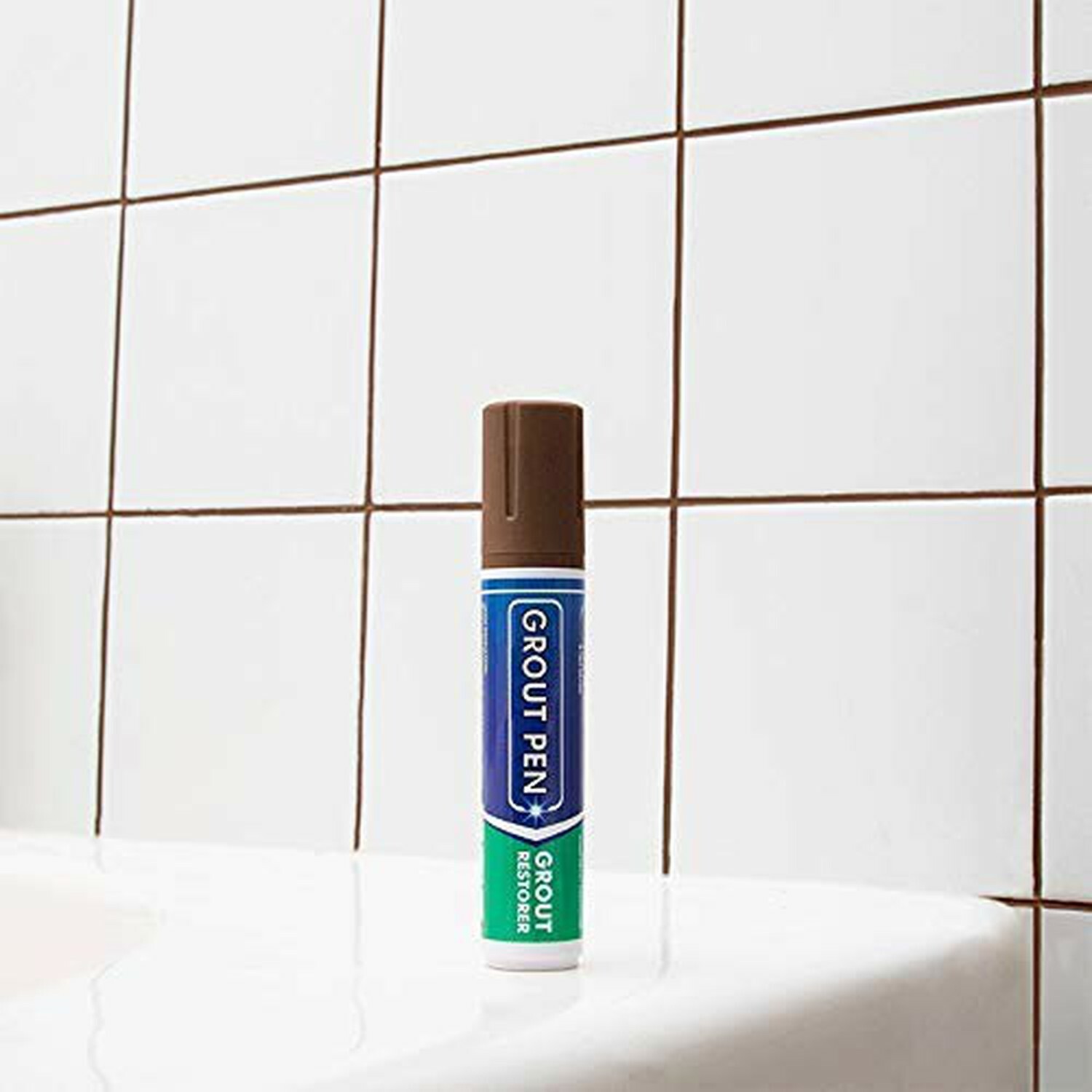 Grout Pen Brown Tile Paint Marker: Waterproof Tile Grout Colorant Pen – Wide Tip