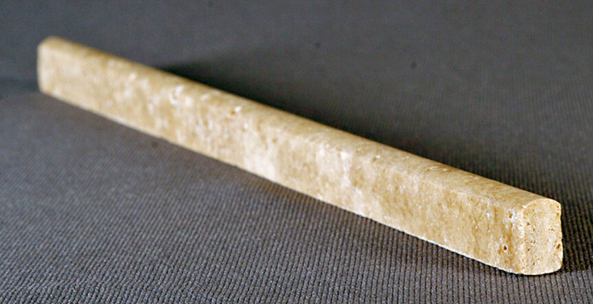 TRAVERTINE BULL NOSE PENCIL TRIM 12 x 3/8 x 5/8 INCHES POLISHED EFES NOCE DURAND