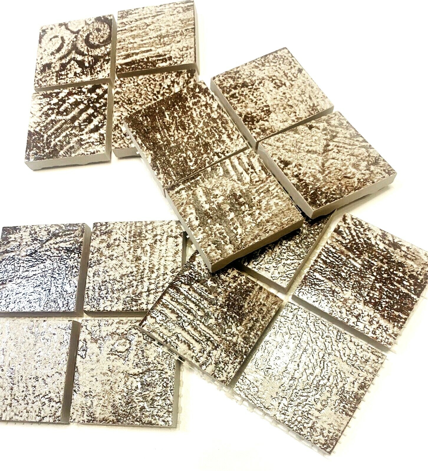2×2 Silver Metallic Glossy Porcelain Floor Wall Mosaic Tile, 4 inch by 4 inch