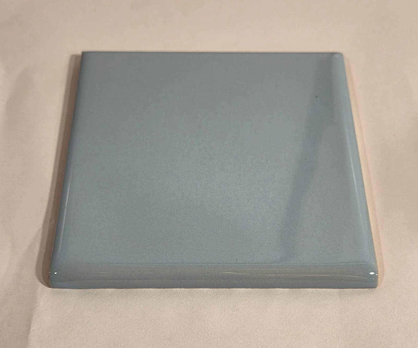 Vintage Romany Spartan Ceramic Tile: Glossy Baby Light Blue 4.25″ X 4.25″