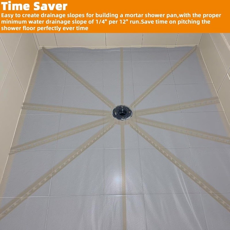 Shower Floor Pitch Kit Quick Install Drainage Slope Tool Mortar Pan System New