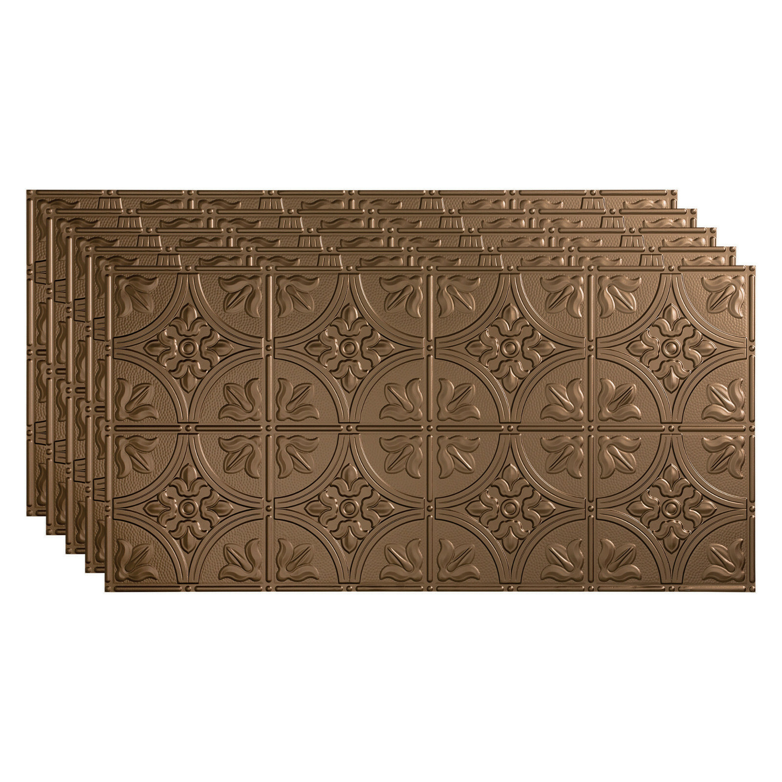 Fasade – 2ft x 4ft Traditional Style #2 Glue Up Ceiling Tile/Panels (5 Pack)