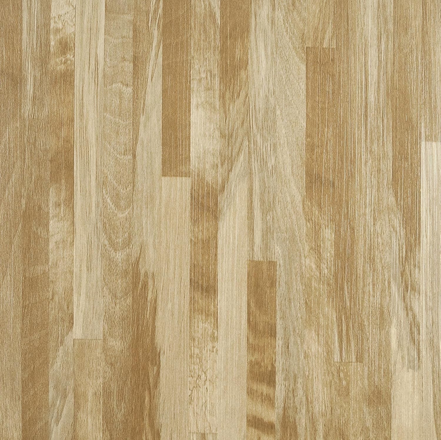 Light Brown Wood Flooring Planks Peel and Stick Floor Tile Wood Plank Beige T…