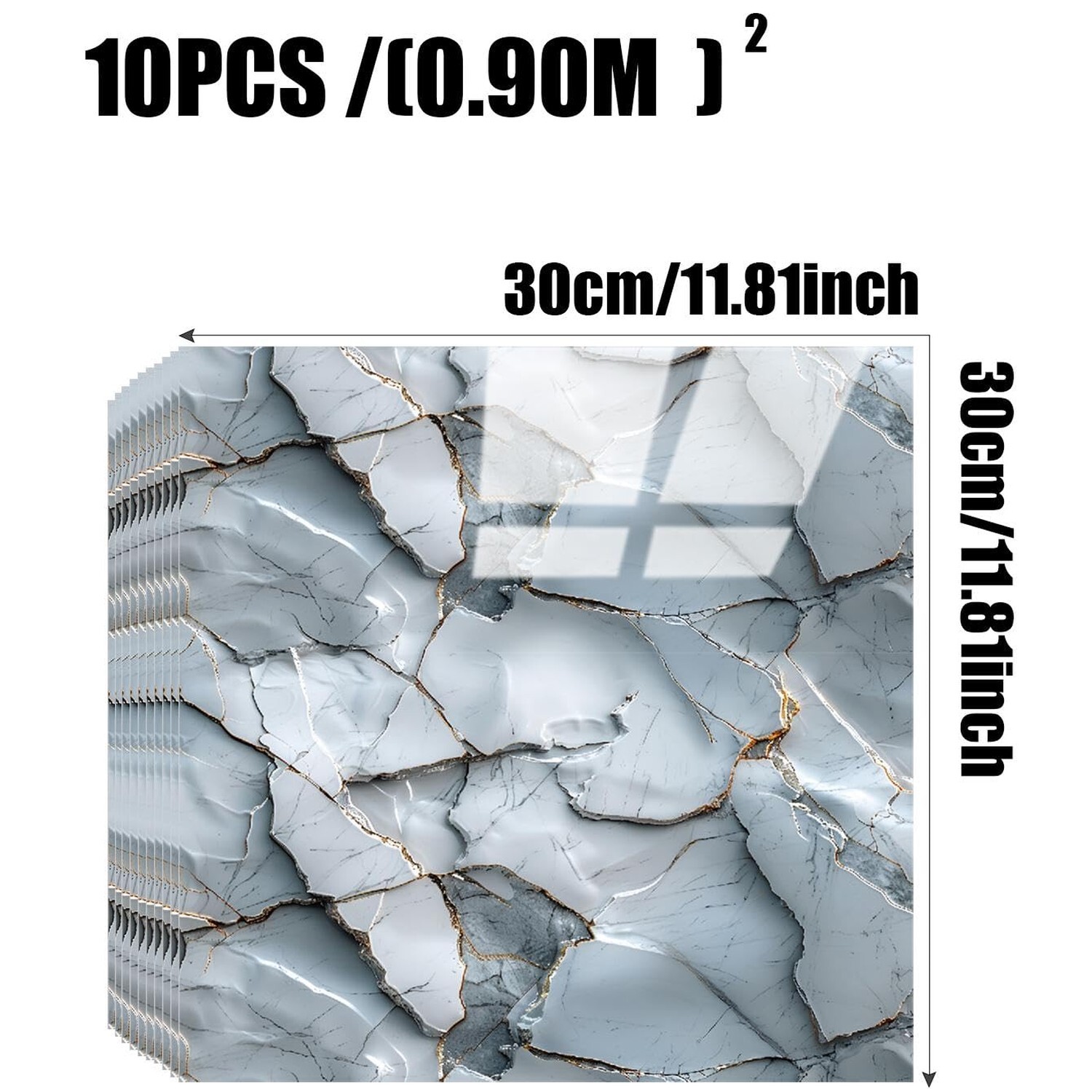 10pcs Peel and Stick Tile,Back Splash for Kitchen Peel & Stick 11.8″X11.8″ Se…