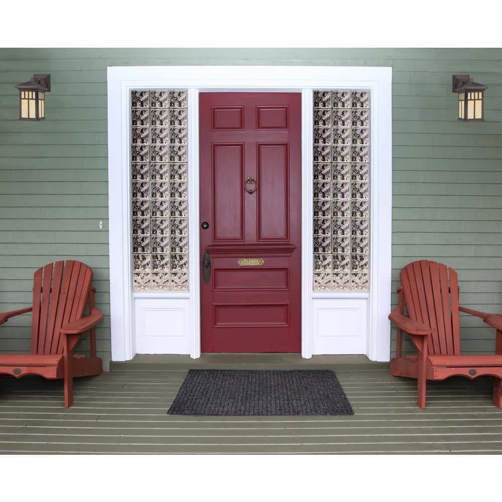 Nubio 4 in. Thick Series 6 in. x 6 in. x 4 in. (8-Pack) Wave Pattern Glass Block