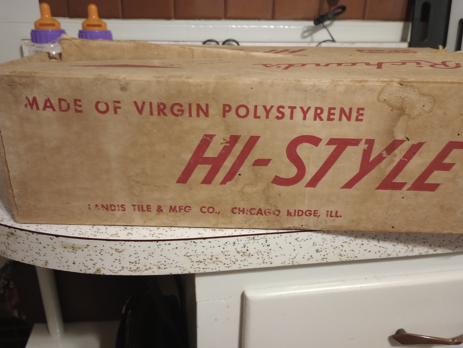 Richard’s Hi-Style MCM Polystyrene Vintage Tiles 4×4 Pink Pearl – New Old Stock