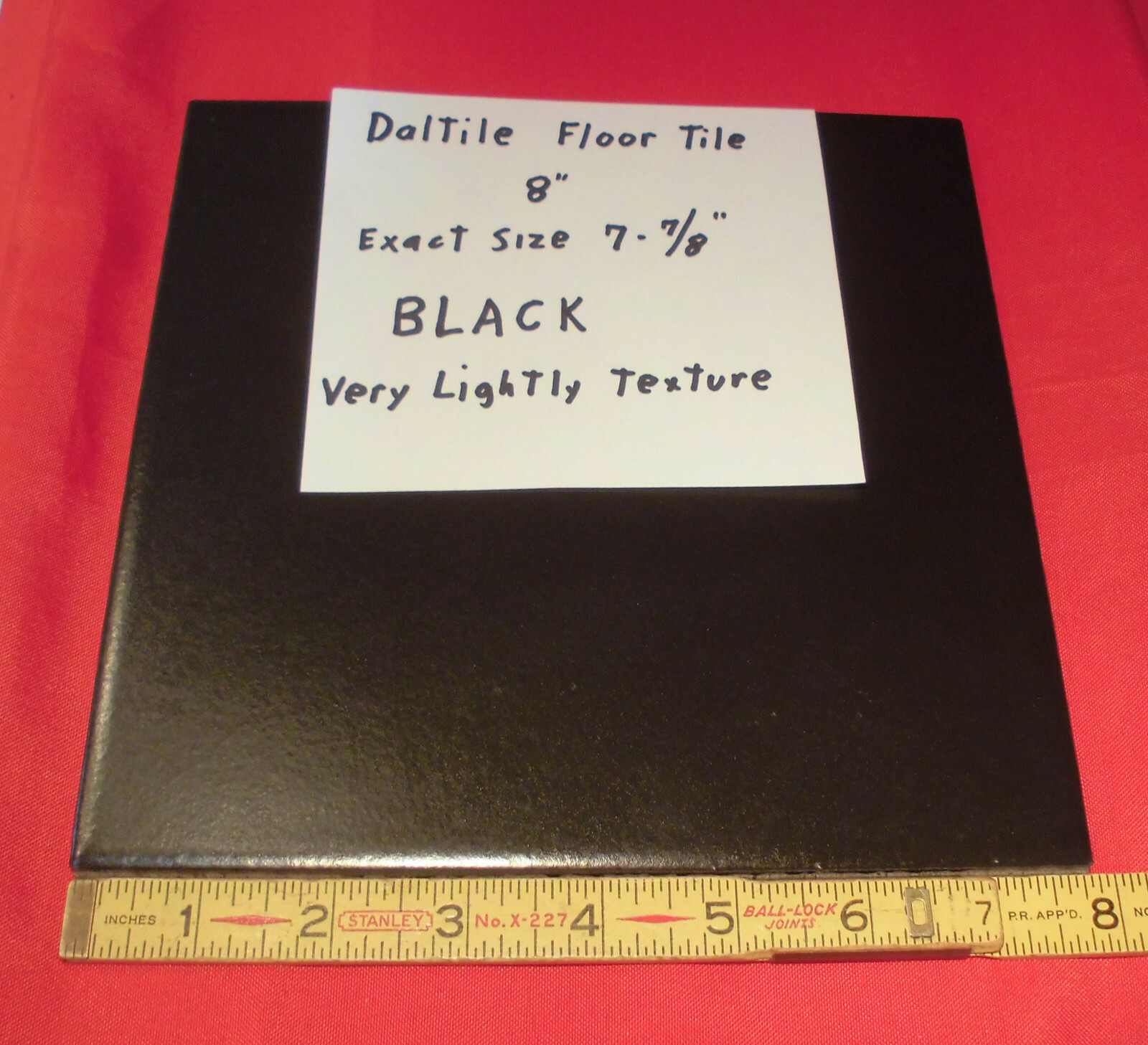 1 pc. *Vintage Solid Black* 8″ X 8″ by Daltile Ceramic/Porcelain Floor Tile NEW